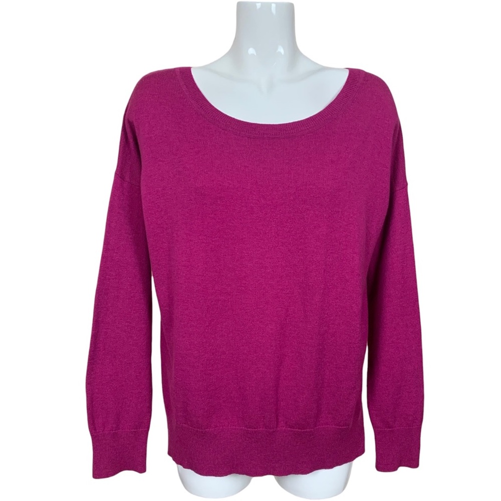 GAP Merino Wool Blend High Low Hem Scoop Neck Sweater Large
